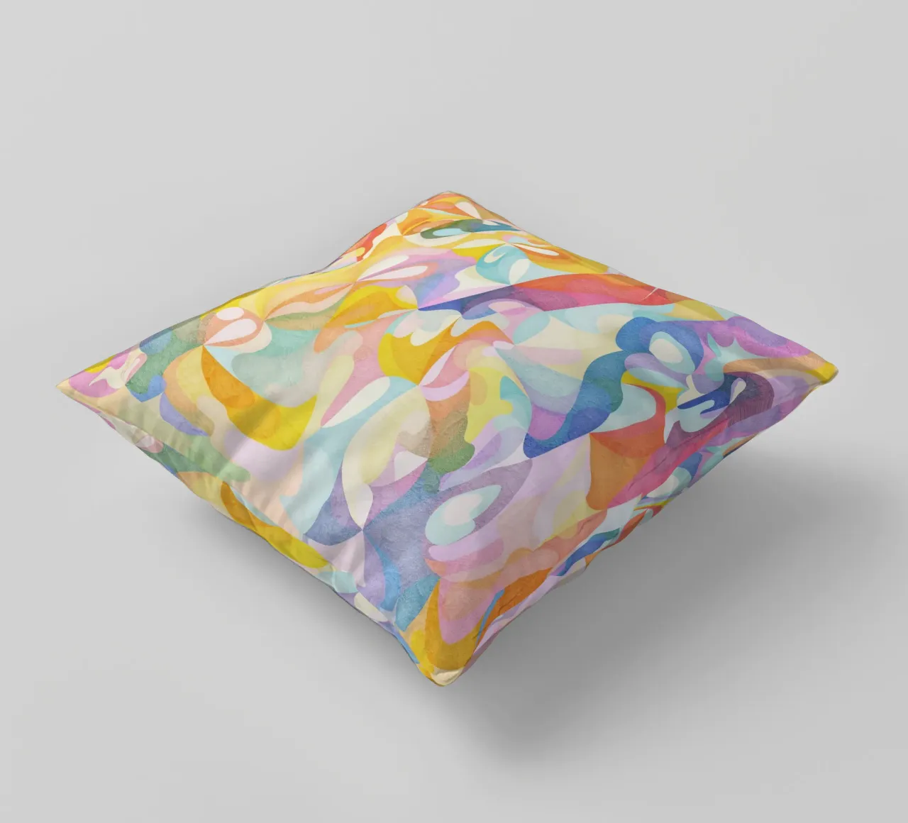 Move and Flow II - Abstract Geometric Pattern decorative cushion by Abstract 888
