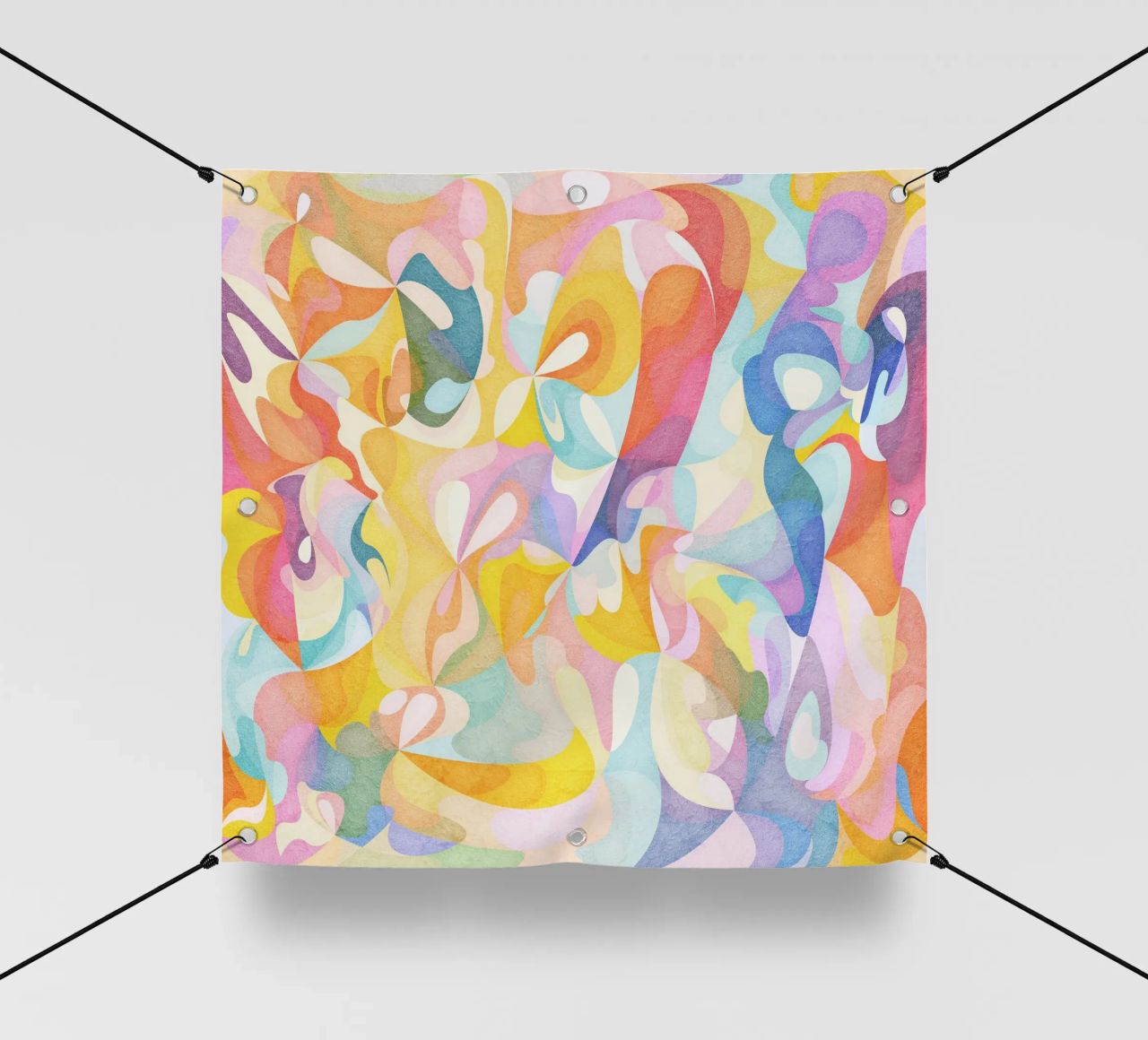 Move and Flow II - Motivo geometrico astratto telo in pvc da lovely lines
