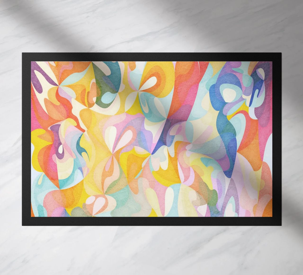 Move and Flow II - Abstract Geometric Pattern doormat by lovely lines