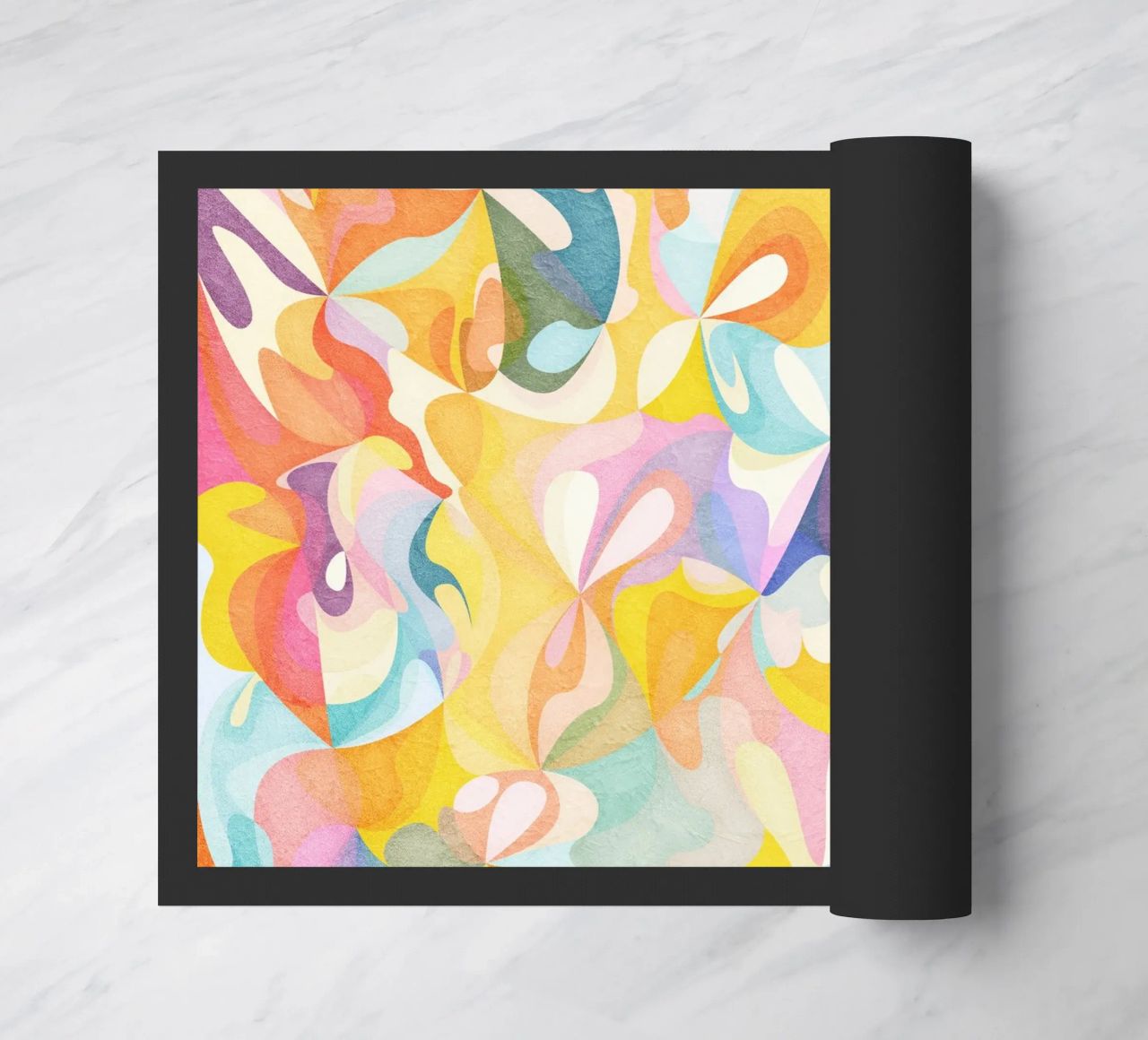 Move and Flow II - Abstract Geometric Pattern doormat by lovely lines