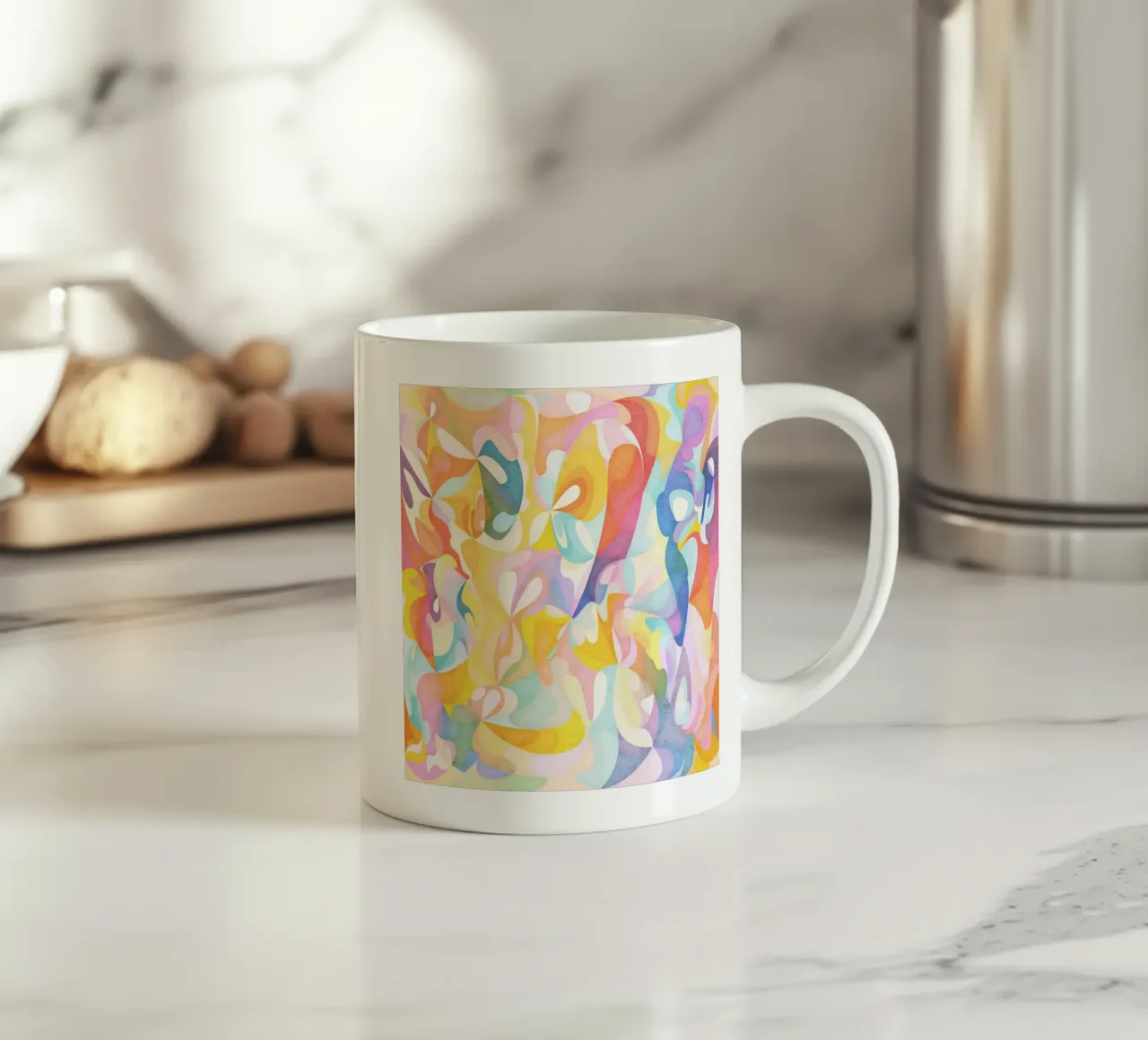 Move and Flow II - Abstraktes geometrisches Muster Keramik Tasse von lovely lines