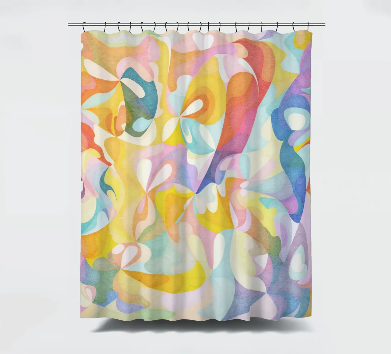 Move and Flow II - Abstract Geometric Pattern shower curtain by Abstract 888