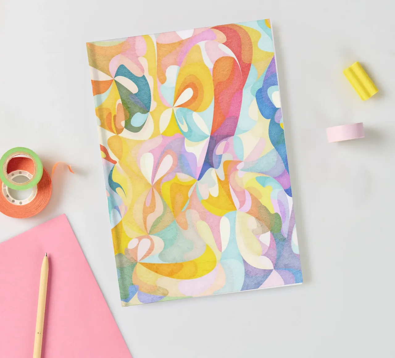 Move and Flow II - Abstract Geometric Pattern notebook by Abstract 888