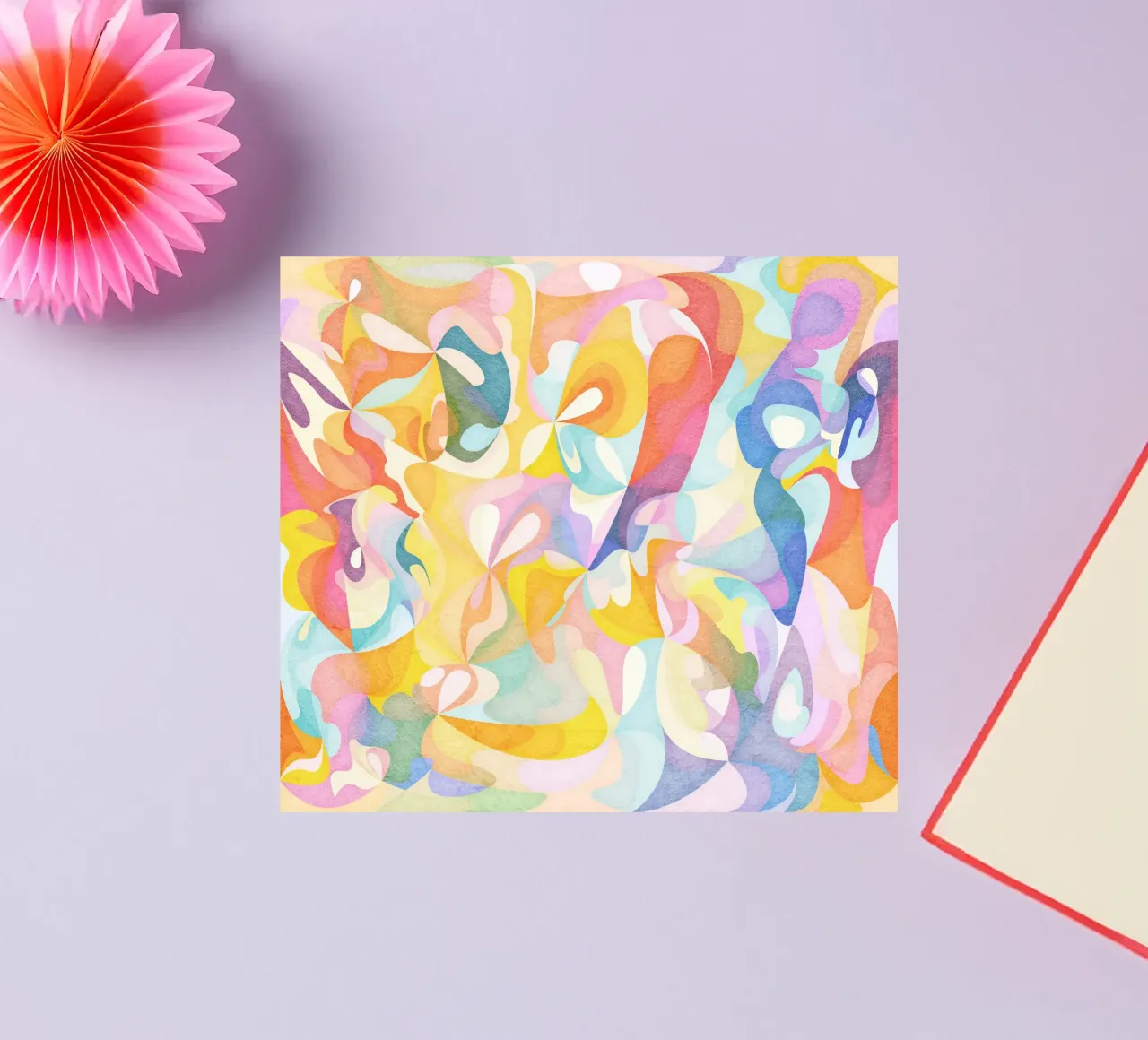 Move and Flow II - Abstract Geometric Pattern sticker by Abstract 888