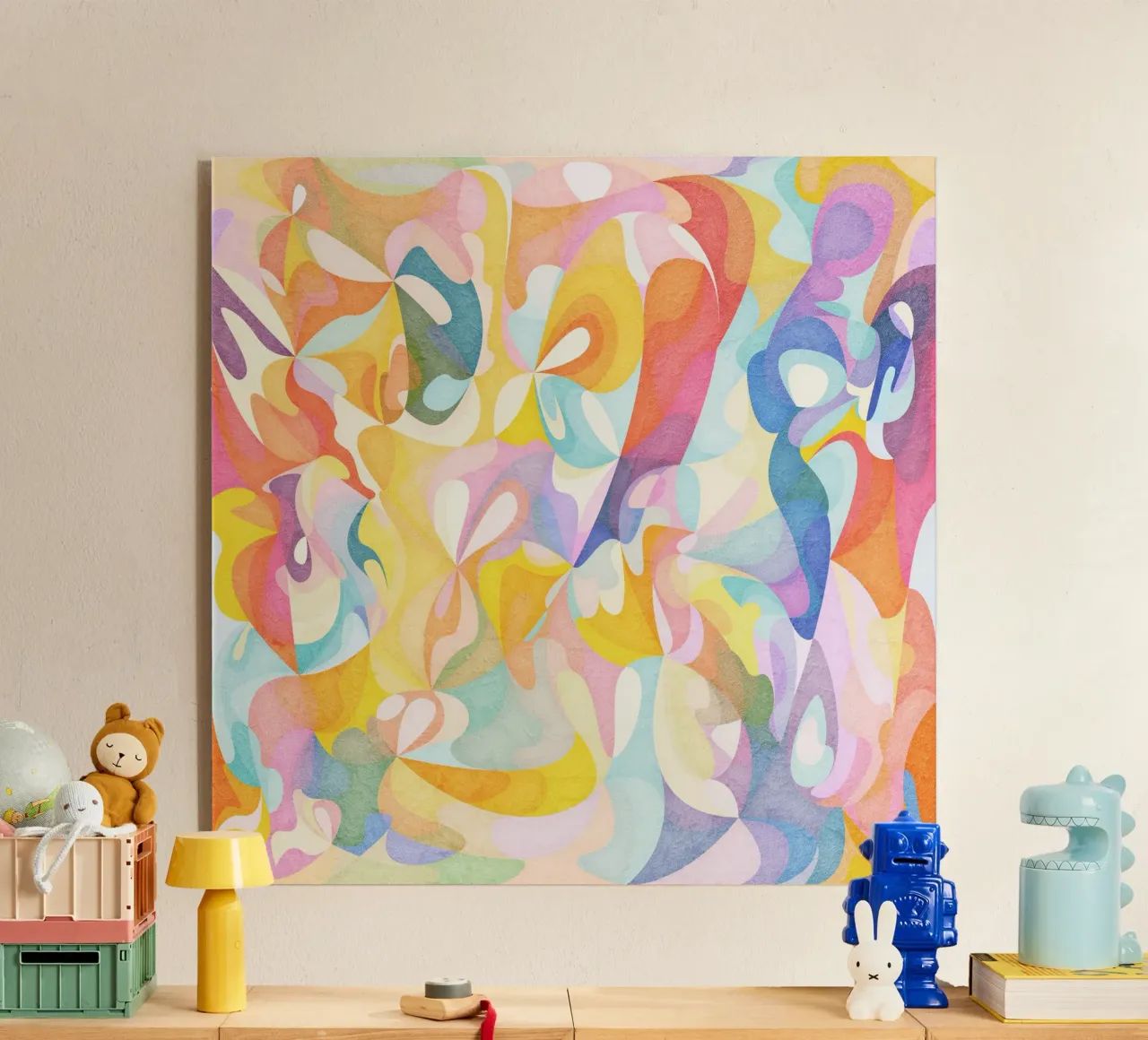 Move and Flow II - Abstract Geometric Pattern acrylic glass by lovely lines