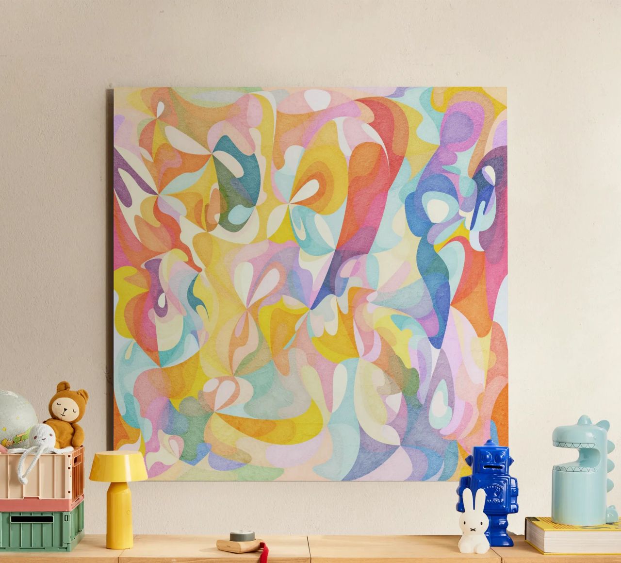 Move and Flow II - Abstract Geometric Pattern alu-dibond by lovely lines