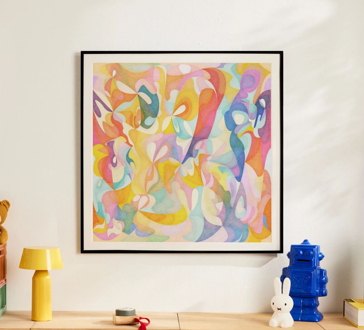 Move and Flow II - Abstract Geometric Pattern hahnemühle by lovely lines