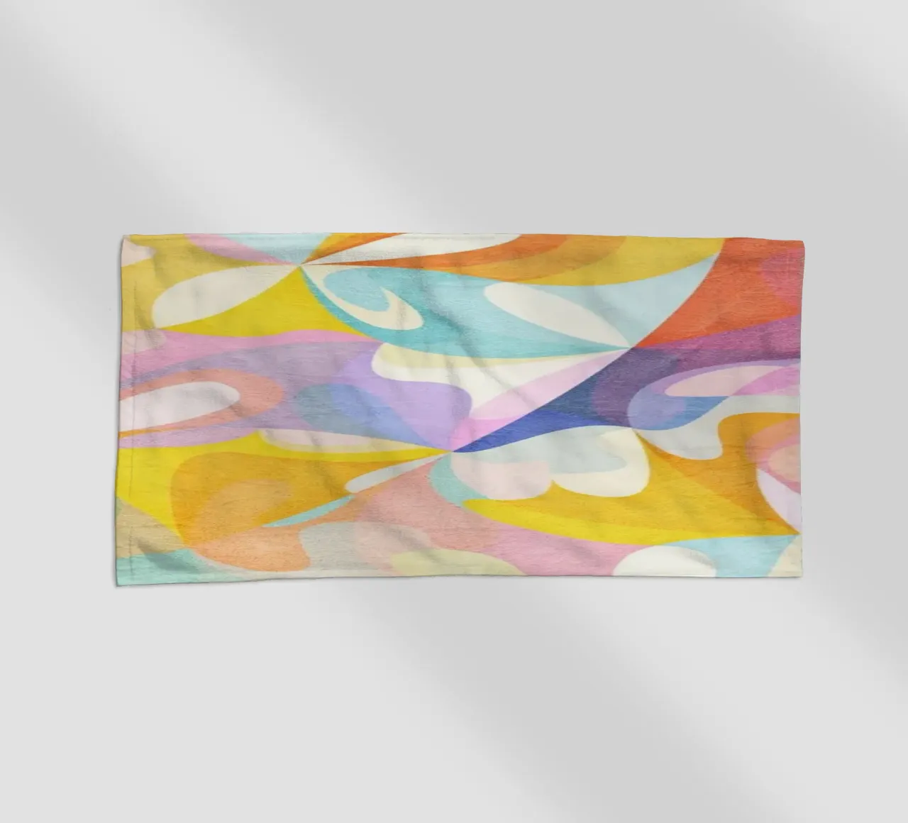 Move and Flow II - Abstract Geometric Pattern beach towel by Abstract 888