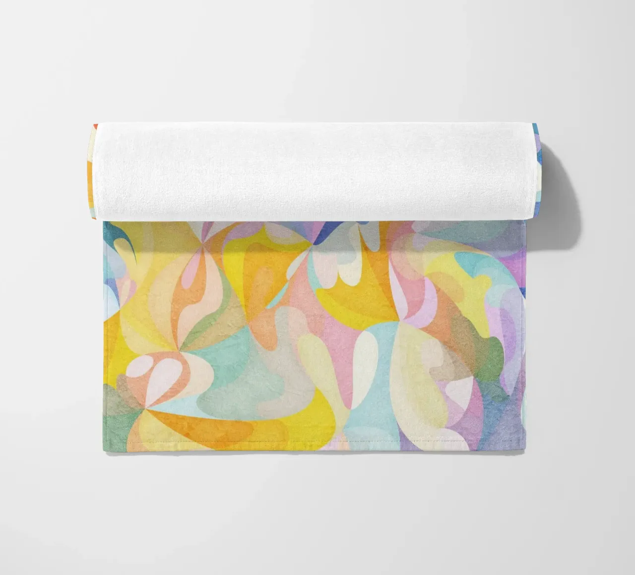 Move and Flow II - Abstract Geometric Pattern beach towel by Abstract 888