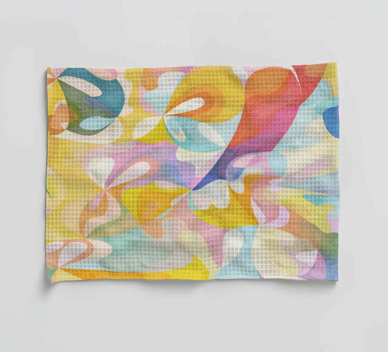 Move and Flow II - Motif géométrique abstrait torchon de Abstract 888