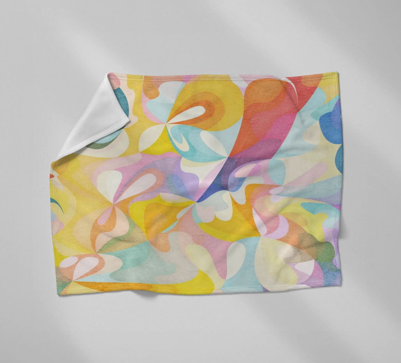 Move and Flow II - Abstract Geometric Pattern fleece blanket by lovely lines