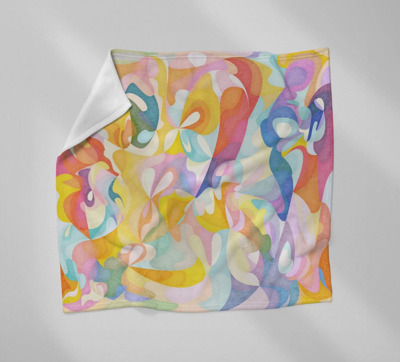 Move and Flow II - Abstract Geometric Pattern fleece blanket by lovely lines