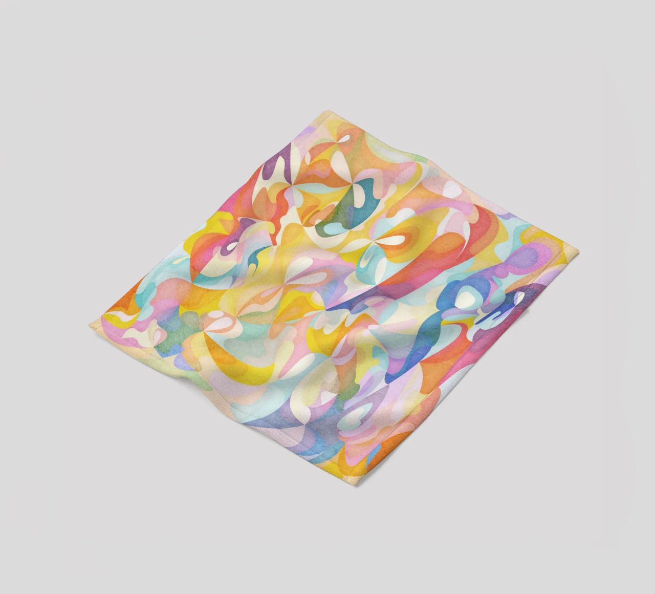 Move and Flow II - Abstract Geometric Pattern fleece blanket by lovely lines