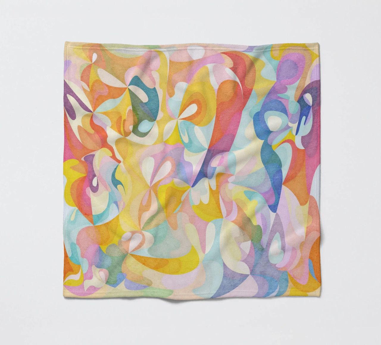 Move and Flow II - Abstract Geometric Pattern fleece blanket by lovely lines