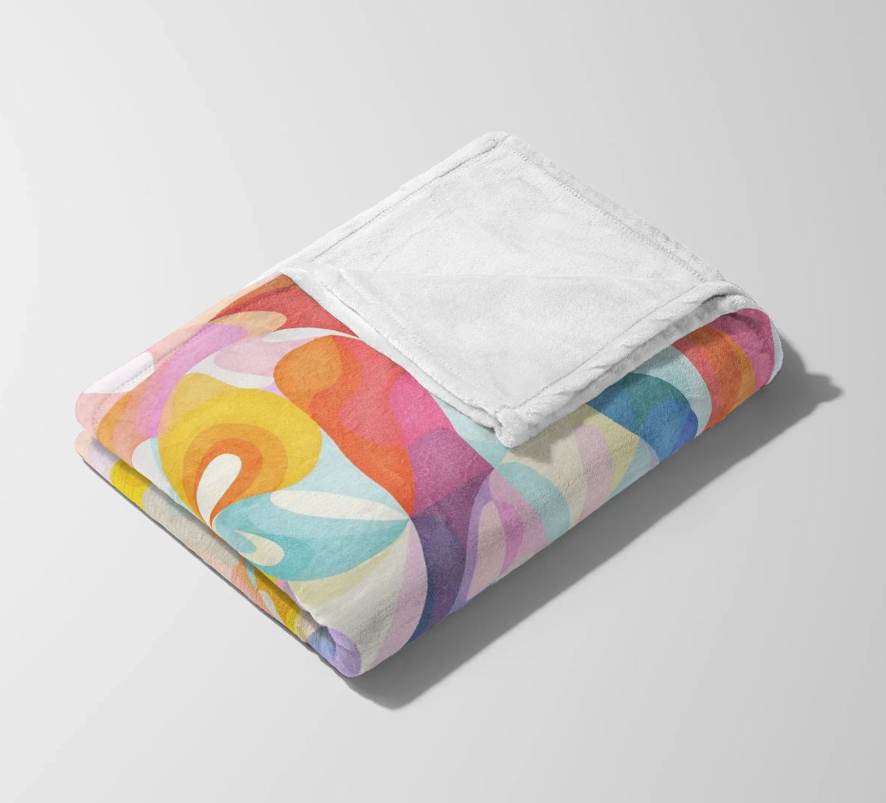 Move and Flow II - Abstract Geometric Pattern fleece blanket by lovely lines