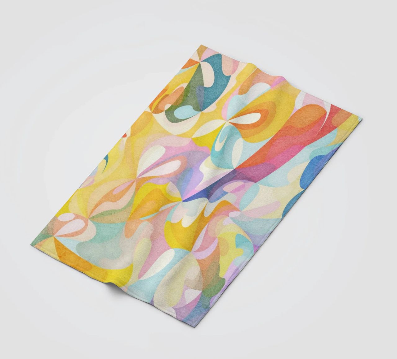 Move and Flow II - Abstract Geometric Pattern fleece blanket by lovely lines