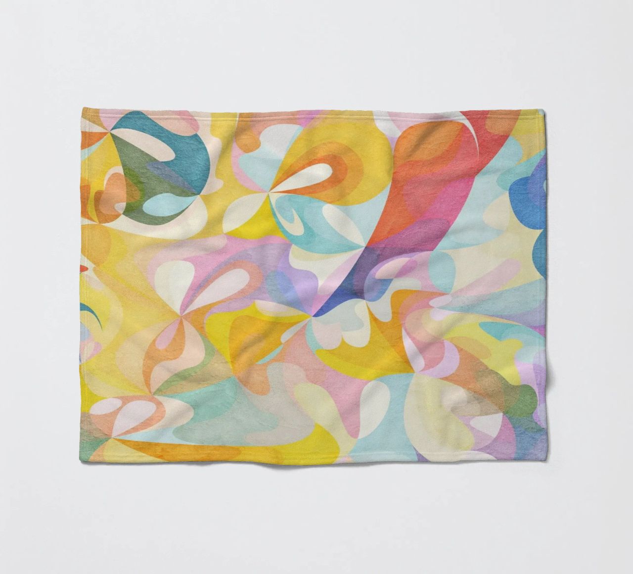 Move and Flow II - Abstract Geometric Pattern fleece blanket by lovely lines
