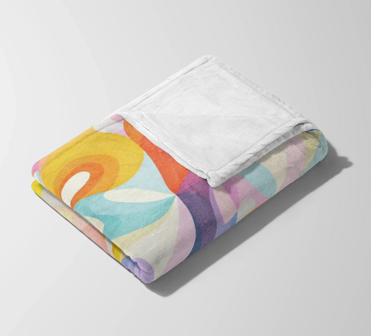 Move and Flow II - Abstract Geometric Pattern fleece blanket by lovely lines
