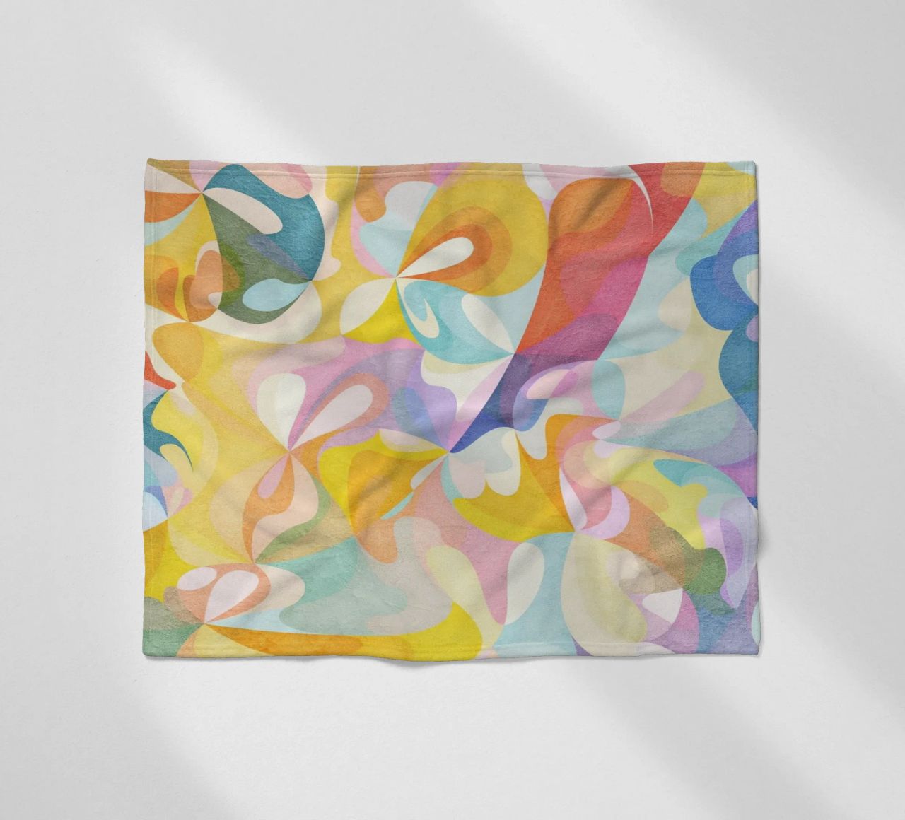 Move and Flow II - Abstract Geometric Pattern fleece blanket by lovely lines