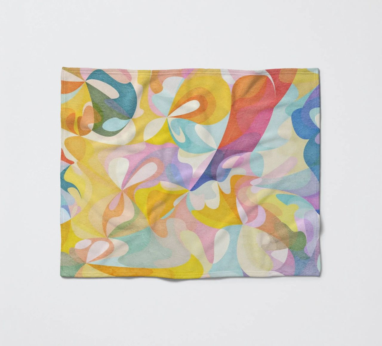 Move and Flow II - Abstract Geometric Pattern fleece blanket by lovely lines