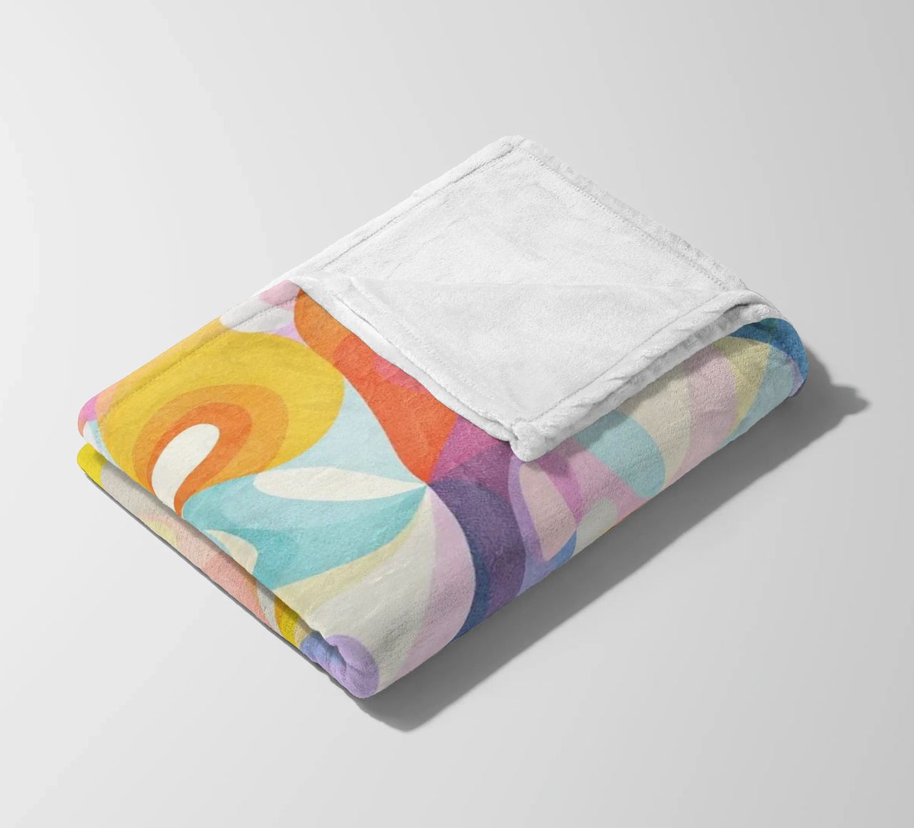 Move and Flow II - Abstract Geometric Pattern fleece blanket by lovely lines
