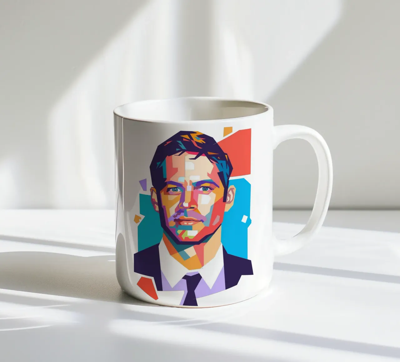 Ritratto pop art di Paul Walker tazza in ceramica da Hantamrata