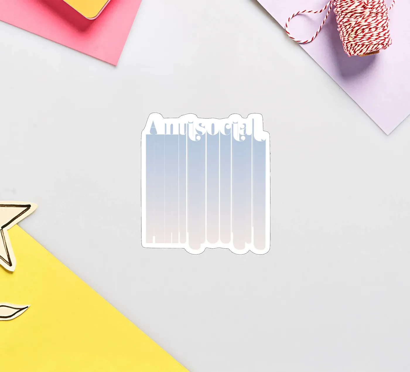 Antisocial sticker van DesigndN