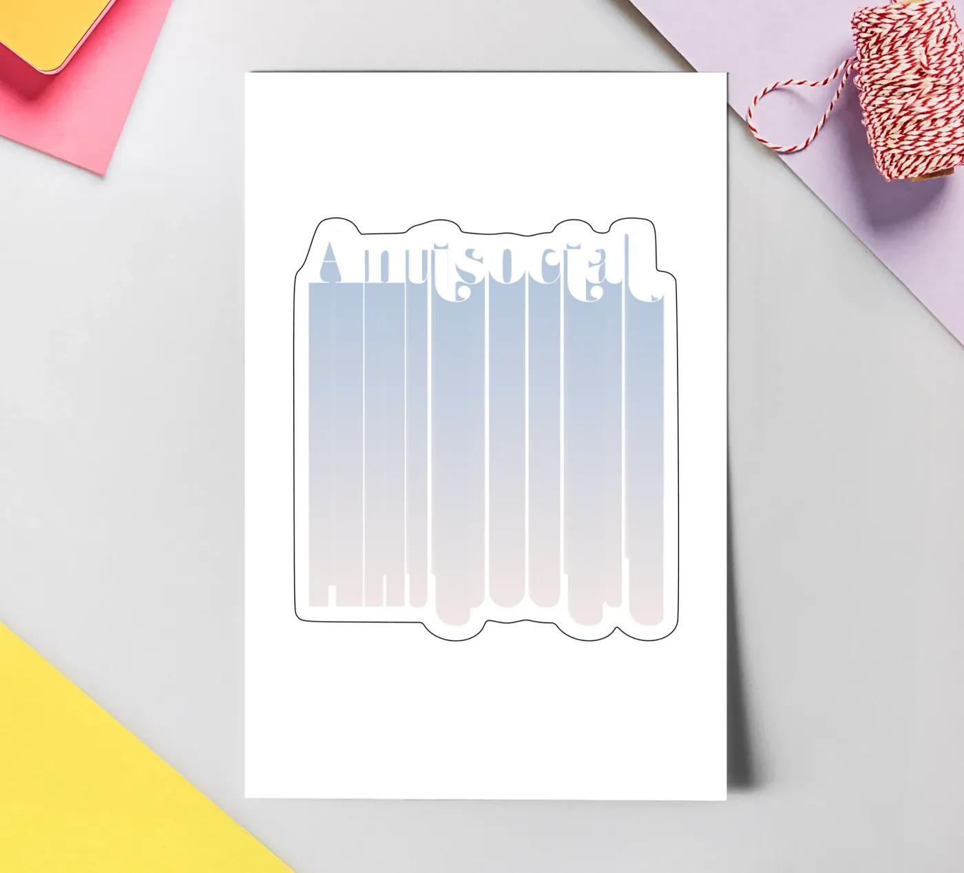 Antisocial sticker sheet by DesigndN