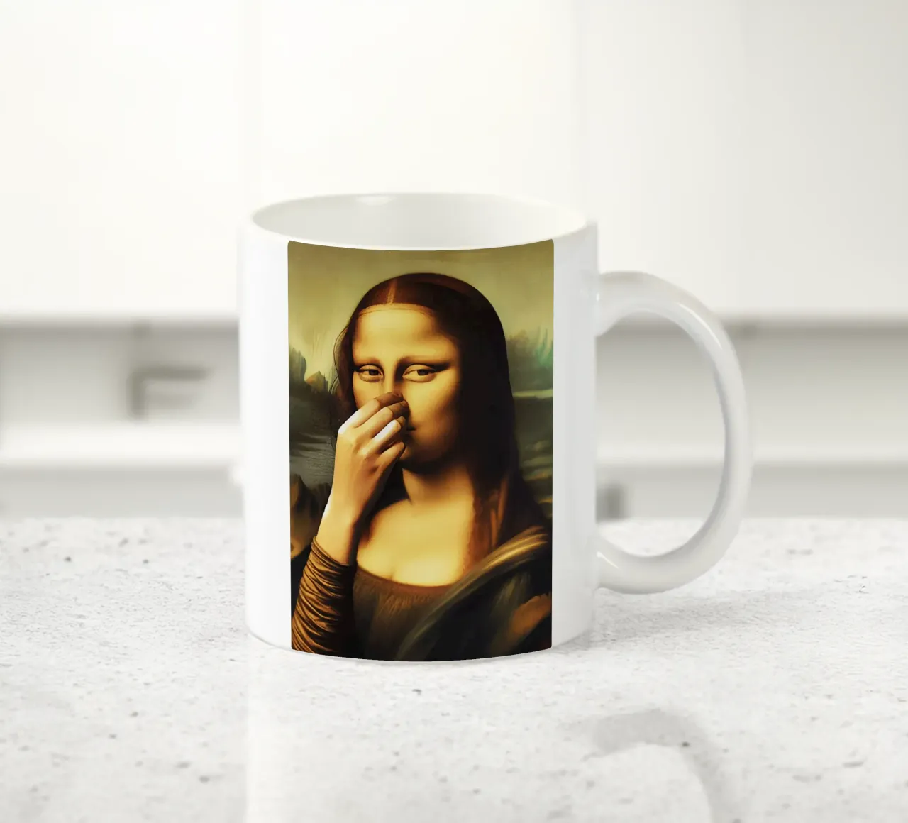 Parodia del bagno Monna Lisa tazza in ceramica da rangginangs