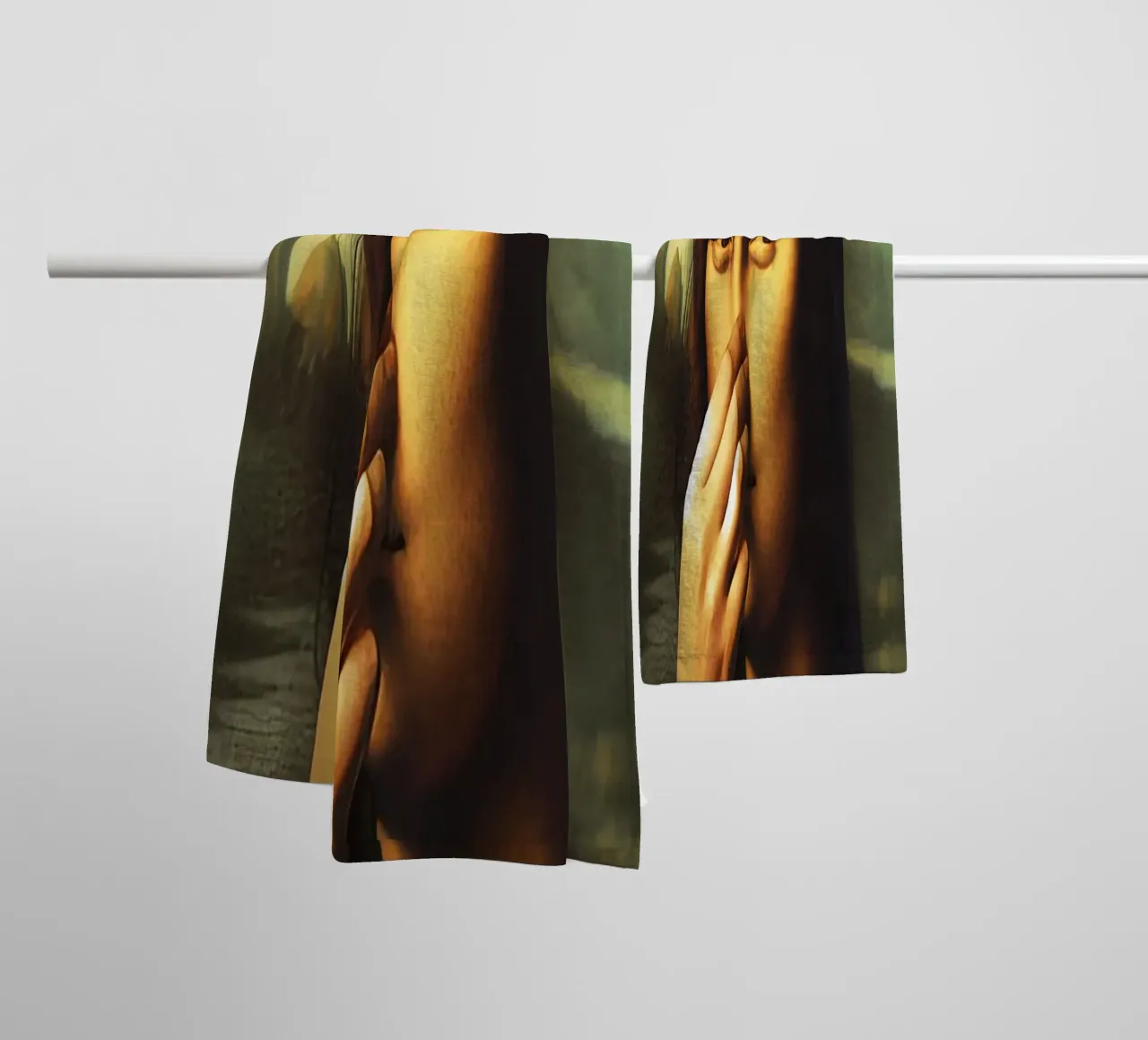 Parodia del bagno Monna Lisa asciugamano da bagno da rangginangs