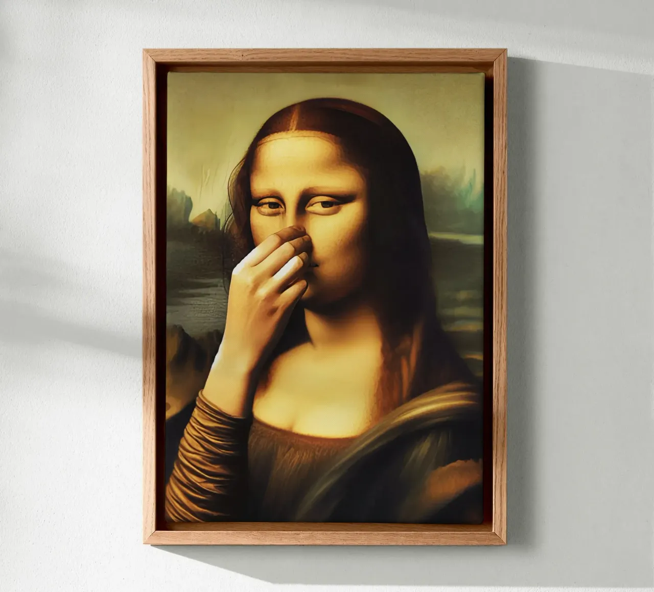 Parodia del bagno Monna Lisa tela con Cornice a cassetta da rangginangs