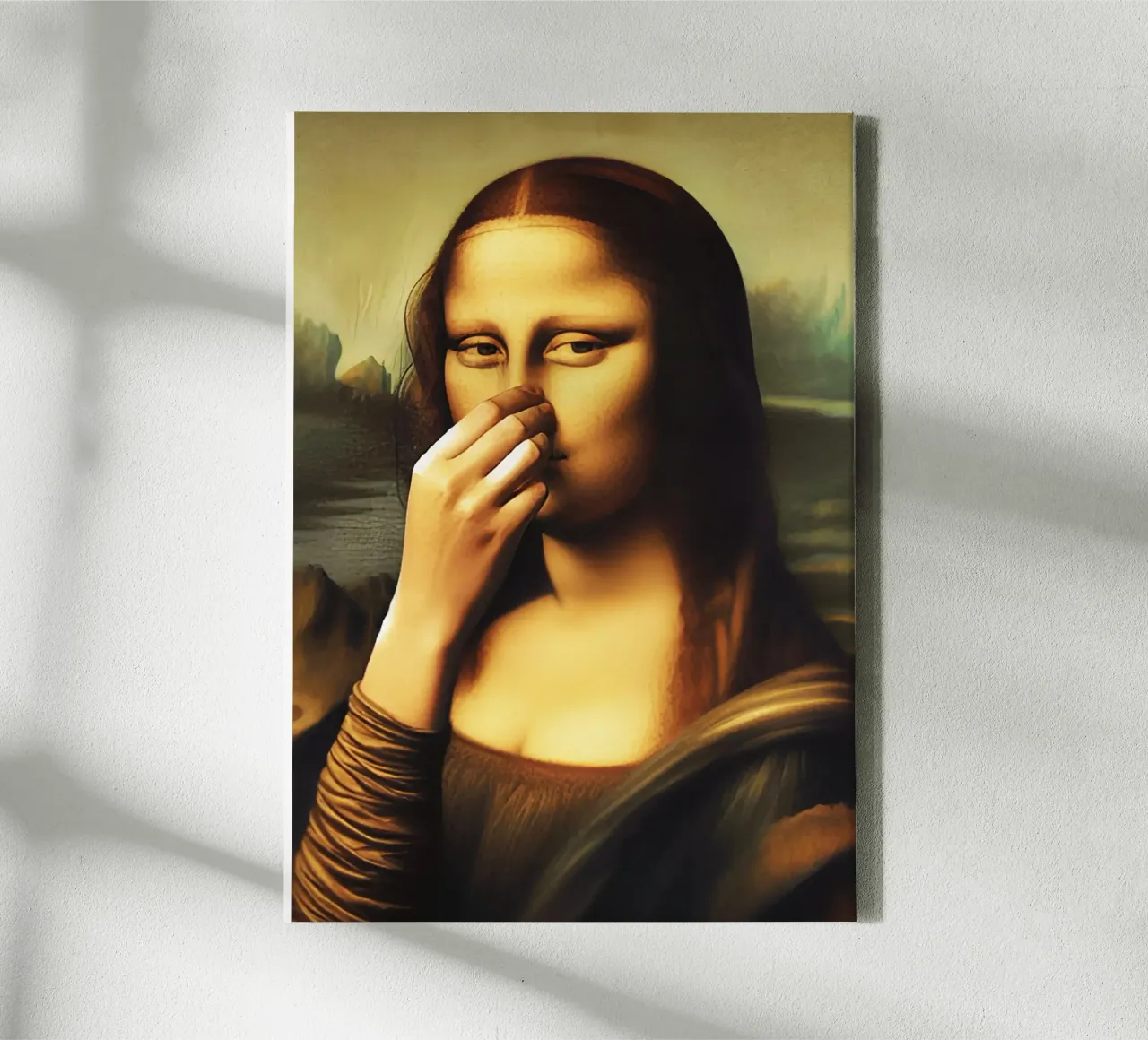 Parodia del bagno Monna Lisa tela con Cornice a cassetta da rangginangs