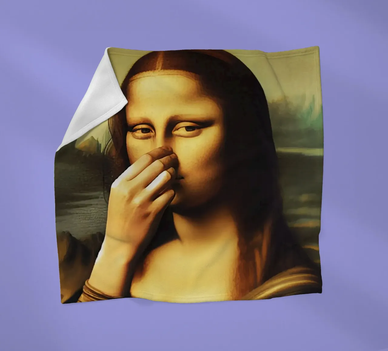 Parodia del bagno Monna Lisa coperta in pile da rangginangs