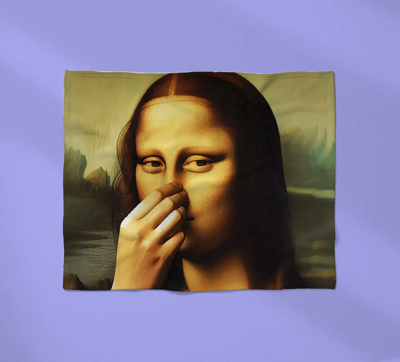 Parodia del bagno Monna Lisa coperta in pile da rangginangs
