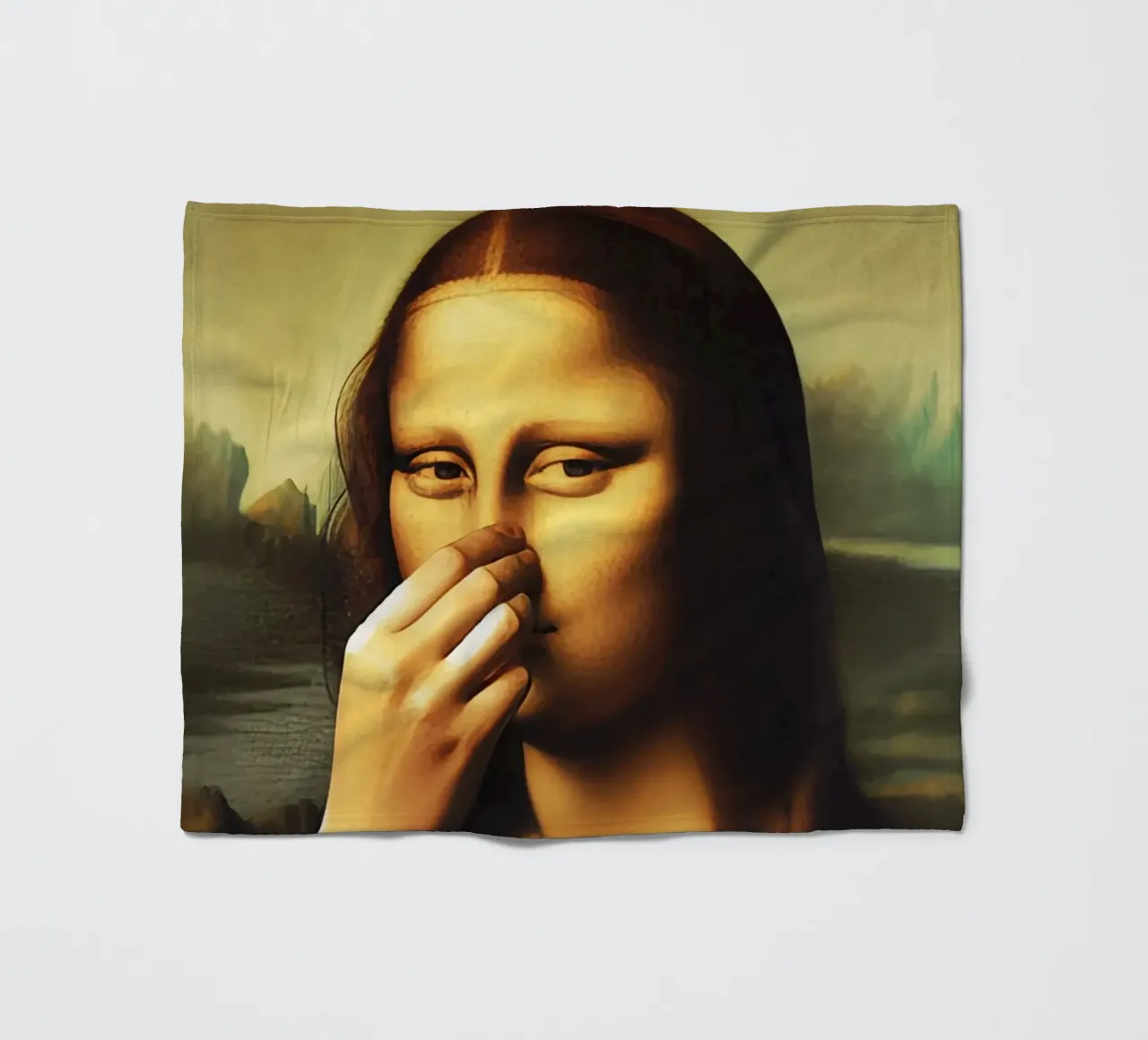 Parodia del bagno Monna Lisa coperta in pile da rangginangs