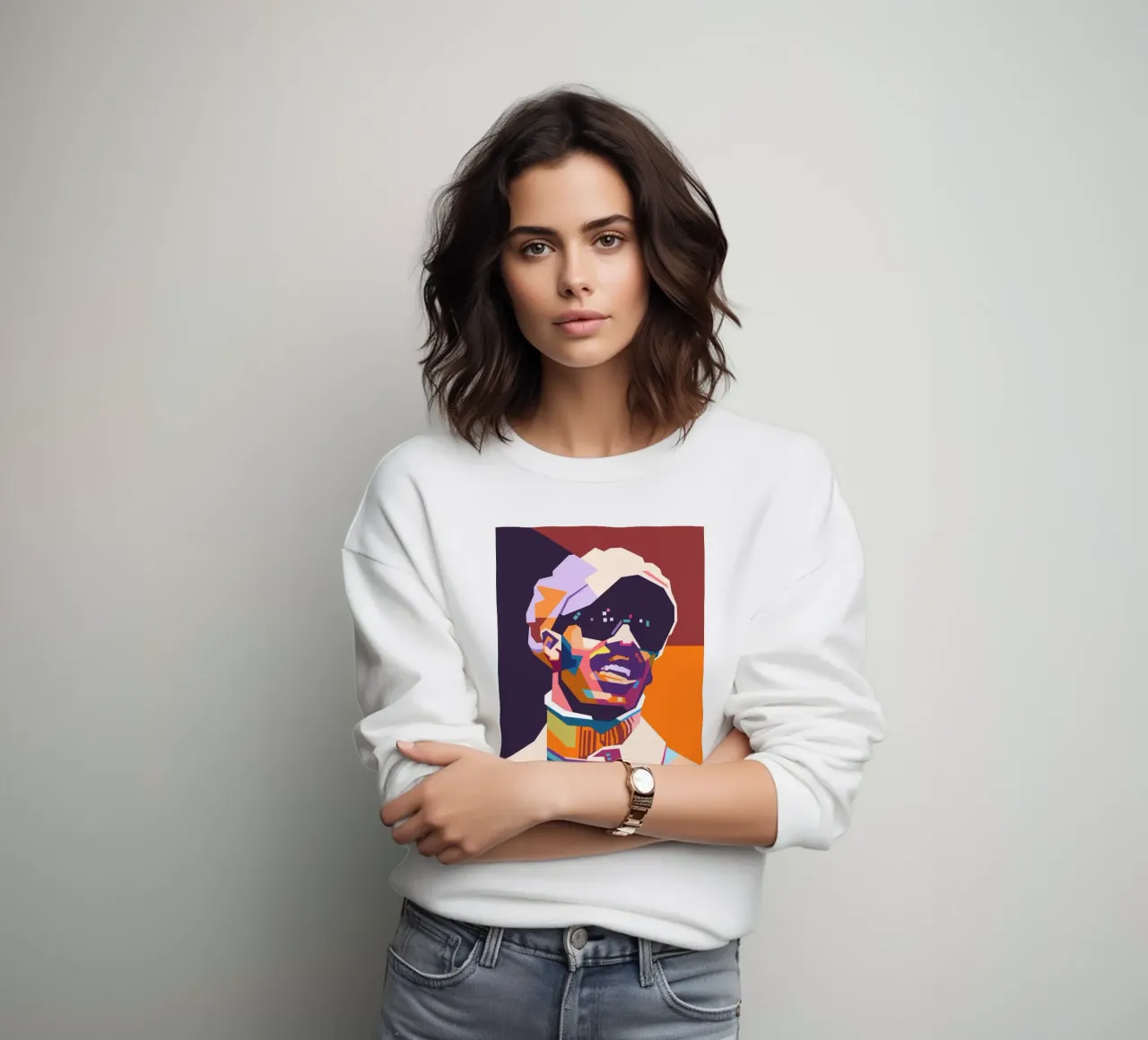 Stile artistico di Stevie Wonder WPAP felpa da Hantamrata