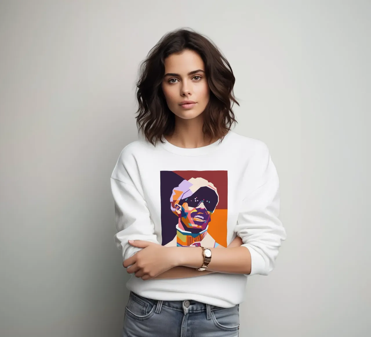 Stevie Wonder WPAP kunststijl sweatshirt van Hantamrata