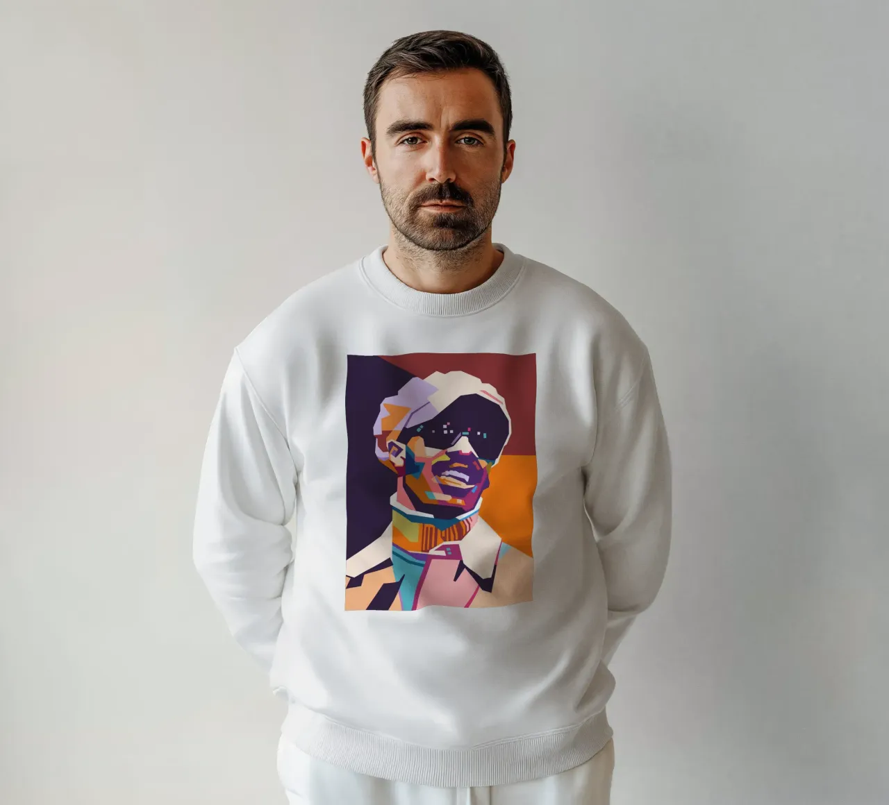 Stile artistico di Stevie Wonder WPAP felpa da Hantamrata