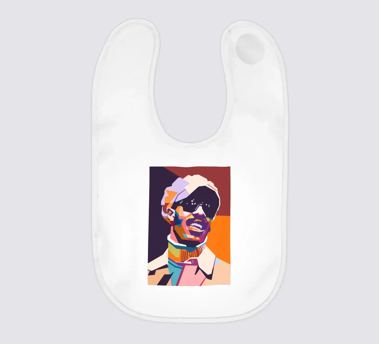 Stevie Wonder WPAP Kunststil Babylätzchen von Hantamrata