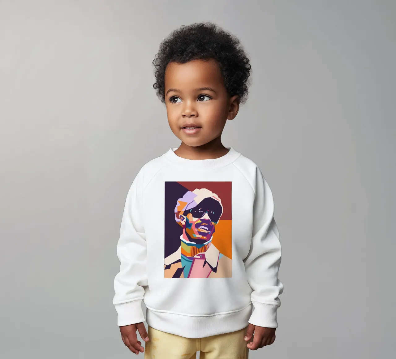 Stevie Wonder WPAP estilo artístico sudadera de bebé de Hantamrata