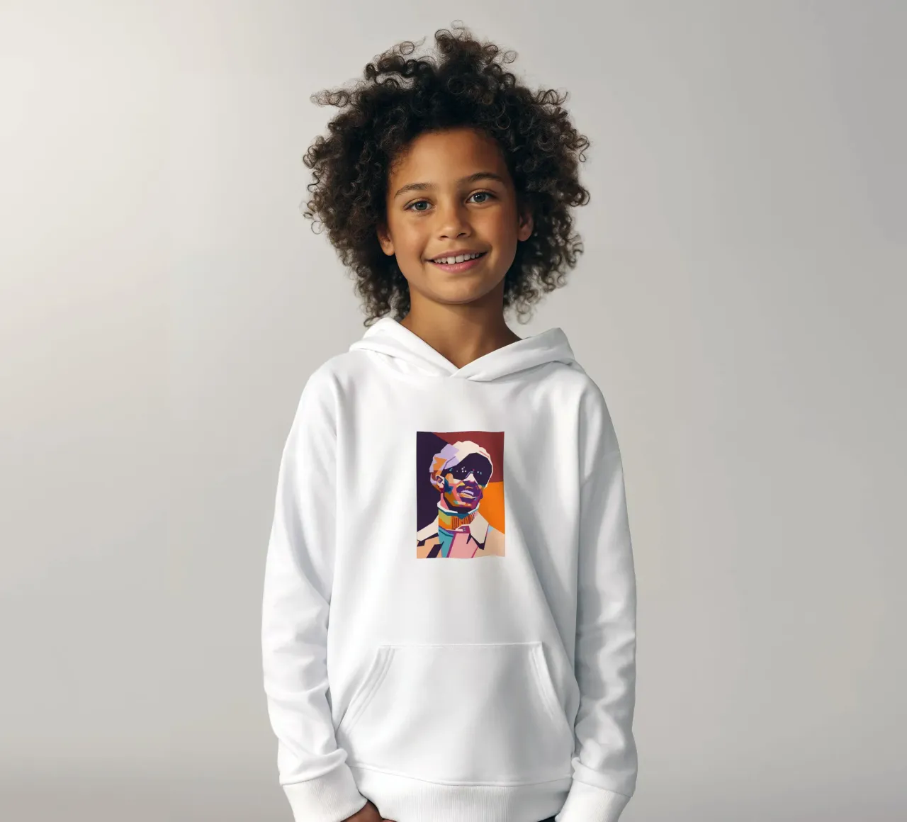 Stile artistico di Stevie Wonder WPAP felpa bambino con cappuccio da Hantamrata