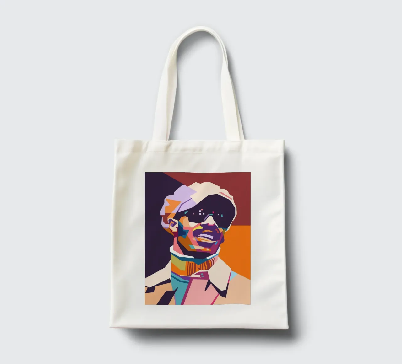 Stile artistico di Stevie Wonder WPAP borsa in juta da Hantamrata