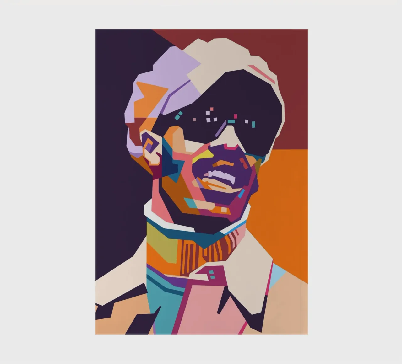 Stevie Wonder WPAP art style notebook by Hantamrata