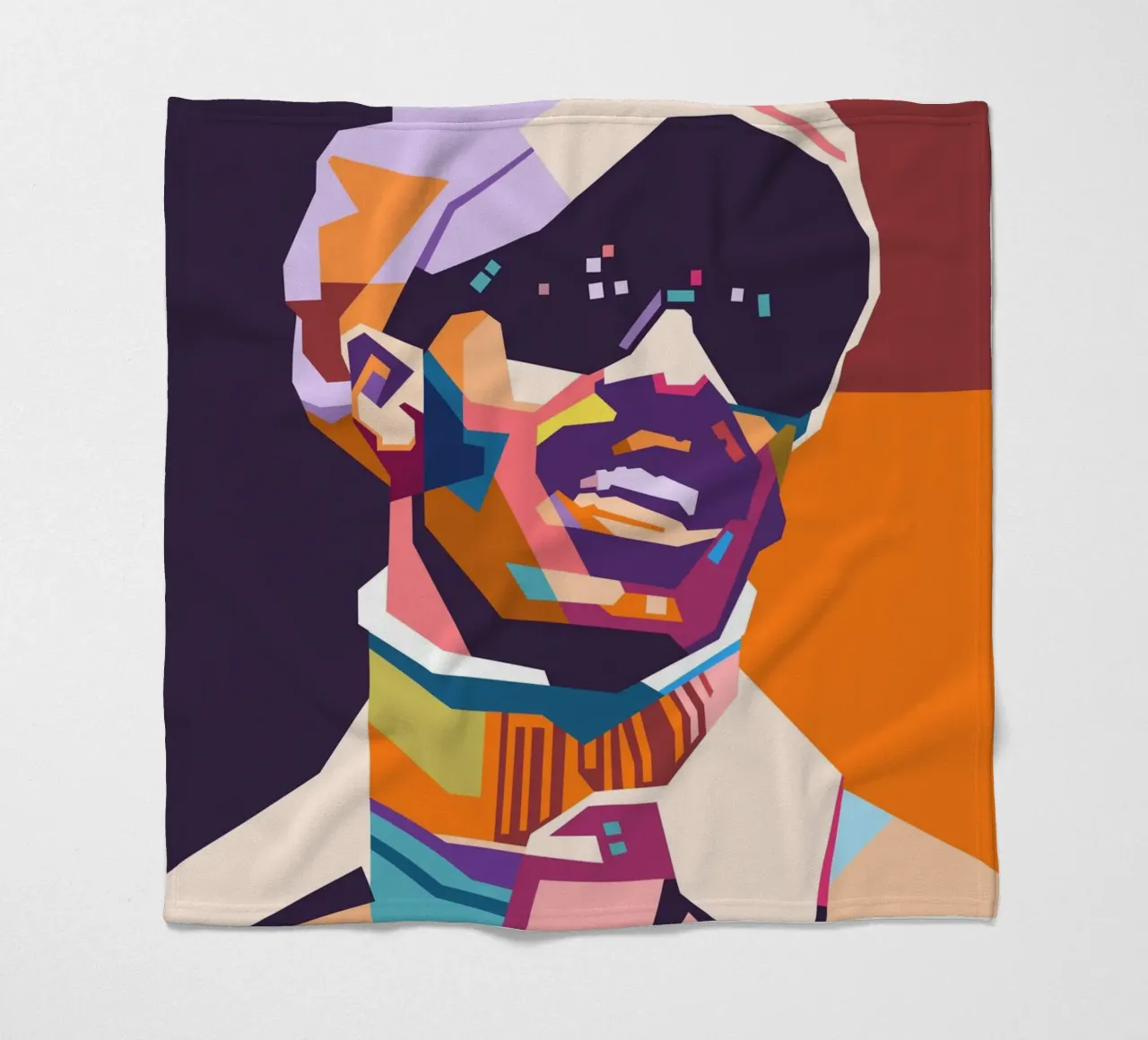 Stile artistico di Stevie Wonder WPAP coperta in pile da Hantamrata