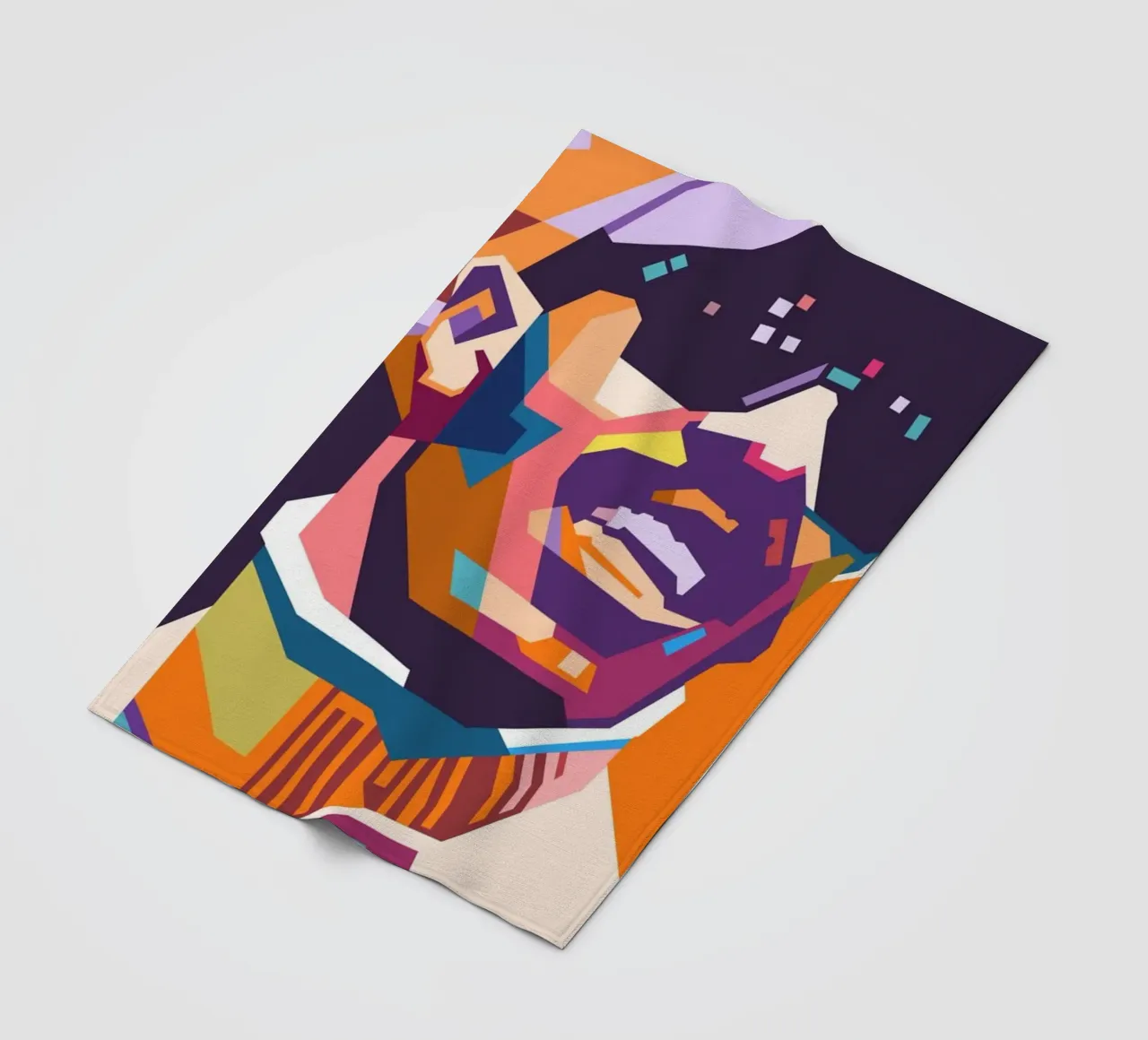 Stile artistico di Stevie Wonder WPAP coperta in pile da Hantamrata