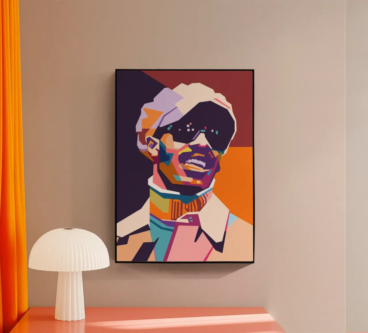 Stile artistico di Stevie Wonder WPAP plexiglass da Hantamrata