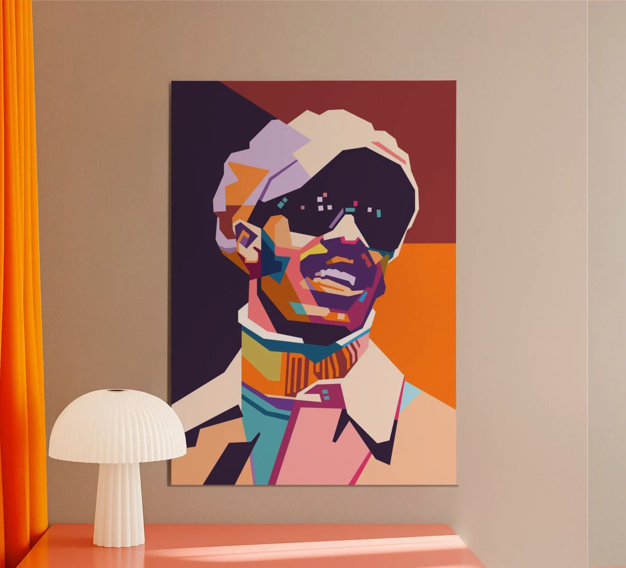 Stile artistico di Stevie Wonder WPAP poster da Hantamrata