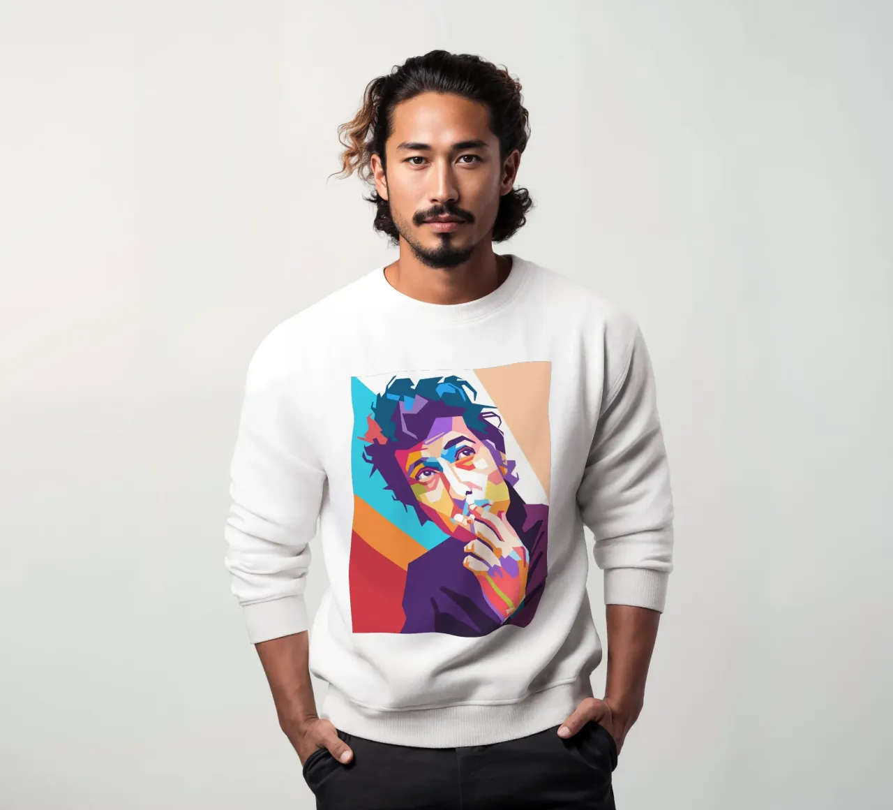 Bob Dylan künstlerische Gestaltung Sweatshirt von Hantamrata