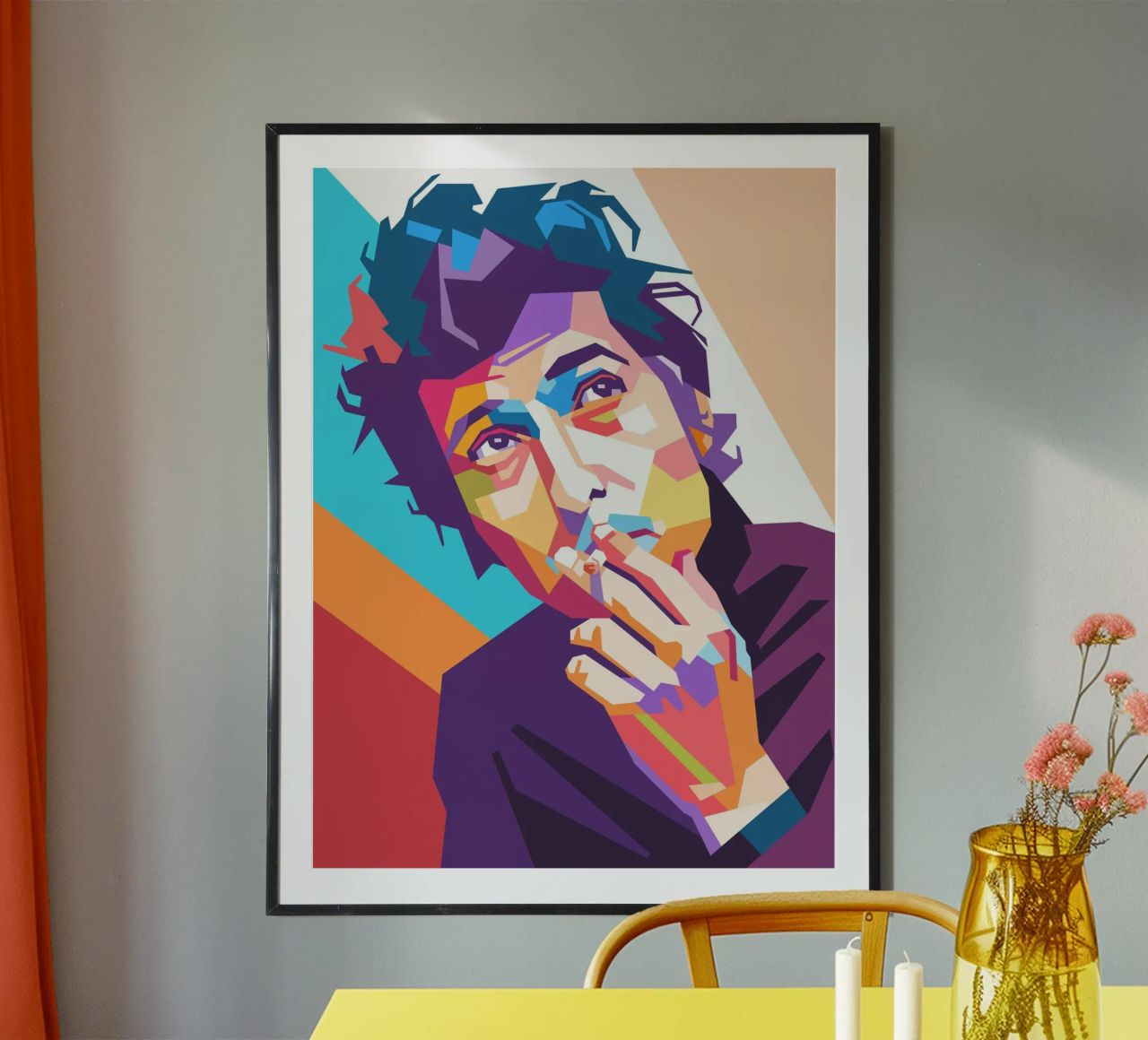 Bob Dylan artistiek ontwerp poster van Hantamrata