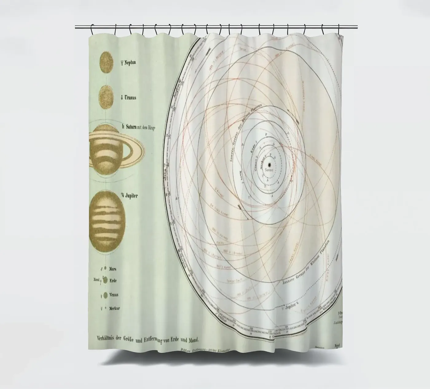 Planetensystem Duschvorhang von Flora & Fauna